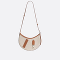 SMALL SADDLE BAG MADE OF FABRIC AND LEATHER BY