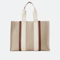 WOODY TOTE BAG MADE OF LINEN